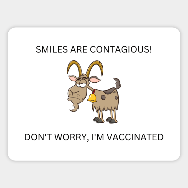 Funny Goat Vaccine, Grumpy Person, Funny Saying, Billy goat, Resting Face, RBF Magnet by Coffee Conceptions